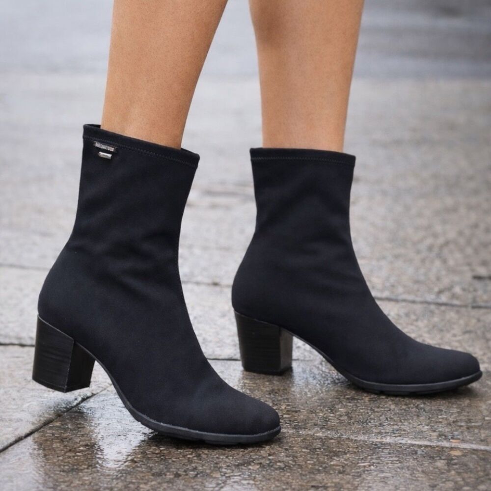 Mephisto Black‎ Gore-tex Heeled Waterproof Ankle Boots Brunila